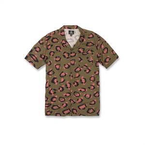 image:imageVolcom Mens Party Animals Short Sleeve Printed ShirtButton Down ShirtMilitary