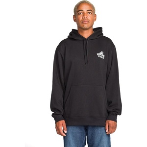 image:imageVolcom Mens Pullover Logo Fleece Hooded Sweatshirt  Soft Brushed Interior Classic Fit Kangaroo Pocket Ribbed Cuffs amp HemCruiser Black