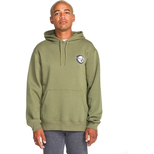 image:imageVolcom Mens Pullover Logo Fleece Hooded Sweatshirt  Soft Brushed Interior Classic Fit Kangaroo Pocket Ribbed Cuffs amp HemDownhill Wintermoss