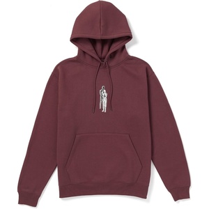 image:imageVolcom Mens Pullover Logo Fleece Hooded Sweatshirt  Soft Brushed Interior Classic Fit Kangaroo Pocket Ribbed Cuffs amp HemMerlot