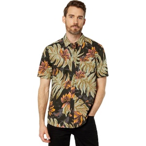 image:imageVolcom Mens Regular Marble Floral Short Sleeve Button Down Hawaiian ShirtRinsed Black