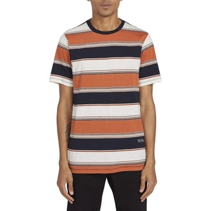 image:imageVolcom Mens Striped Knit TShirt  Short Sleeve Crewneck Tee Soft Cotton JerseyBurnt Orange