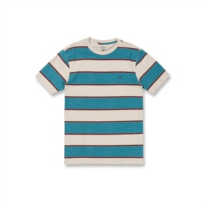 image:imageVolcom Mens Striped Knit TShirt  Short Sleeve Crewneck Tee Soft Cotton JerseyHeather Grey
