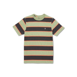image:imageVolcom Mens Striped Knit TShirt  Short Sleeve Crewneck Tee Soft Cotton JerseyOld Mill Bandstone