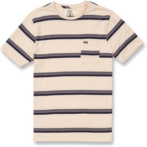 image:imageVolcom Mens Striped Knit TShirt  Short Sleeve Crewneck Tee Soft Cotton JerseyWhitecap Grey
