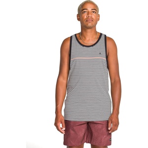 image:imageVolcom Mens Sylvan Striped Tank Top  Soft Cotton Sleeveless Shirt with Yarndye Stripe PatternBlack White
