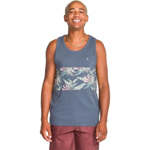 image:imageVolcom Mens Sylvan Striped Tank Top  Soft Cotton Sleeveless Shirt with Yarndye Stripe PatternDark Slate