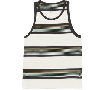 image:imageVolcom Mens Sylvan Striped Tank Top  Soft Cotton Sleeveless Shirt with Yarndye Stripe PatternOffwhite