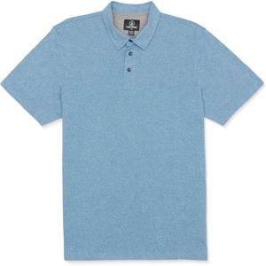 image:imageVolcom Mens Wowzer Modern Fit Short Sleeve Polo ShirtBlue Rinse