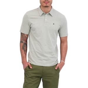 image:imageVolcom Short Sleeve Polo Shirt  Classic Fit Soft Cotton Blend Modern Casual StyleHeather Grey