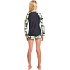 image:imageVolcom Girls Simply Core Lycra Long Sleeve Rashguard 50 Uv ProtectionBlack Floral
