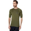 image:imageVolcom Mens Compression Fit Short Sleeve Rashguard  UPF 50 QuickDry UV Protection Performance ShirtMilitary
