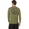 image:imageVolcom Mens Long Sleeve Rashguard  UPF 50 Sun Protection QuickDry Performance Swim ShirtMilitary