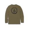 image:imageVolcom Mens Long Sleeve Rashguard  UPF 50 Sun Protection QuickDry Performance Swim ShirtMilitary