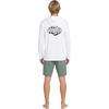 image:imageVolcom Mens Long Sleeve Rashguard  UPF 50 Sun Protection QuickDry Performance Swim ShirtWhite Overlap