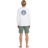 image:imageVolcom Mens Long Sleeve Rashguard  UPF 50 Sun Protection QuickDry Performance Swim ShirtWhite Stripe
