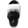 image:imageVolcom Womens Faux Fur Slide Sandals  CrissCross Strap Slippers with Plush FootbedBlack Puff