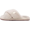 image:imageVolcom Womens Faux Fur Slide Sandals  CrissCross Strap Slippers with Plush FootbedCream