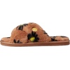 image:imageVolcom Womens Faux Fur Slide Sandals  CrissCross Strap Slippers with Plush FootbedHazelnut Brown