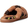image:imageVolcom Womens Faux Fur Slide Sandals  CrissCross Strap Slippers with Plush FootbedHazelnut Brown