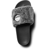 image:imageVolcom Womens Faux Fur Slide Sandals  CrissCross Strap Slippers with Plush FootbedHeather Grey
