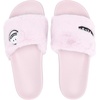 image:imageVolcom Womens Faux Fur Slide Sandals  CrissCross Strap Slippers with Plush FootbedLight Purple