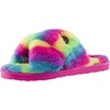 image:imageVolcom Womens Faux Fur Slide Sandals  CrissCross Strap Slippers with Plush FootbedMulti