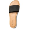 image:imageVolcom Womens Simple Slide Sandals  Cushioned Synthetic Leather Strap Slides With Padded FootbedBlack