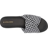 image:imageVolcom Womens Simple Slide Sandals  Cushioned Synthetic Leather Strap Slides With Padded FootbedBlack White White