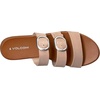 image:imageVolcom Womens Simple Slide Sandals  Cushioned Synthetic Leather Strap Slides With Padded FootbedMushroom