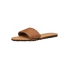 image:imageVolcom Womens Simple Slide Sandals  Cushioned Synthetic Leather Strap Slides With Padded FootbedTan