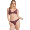 image:imageVolcom Womens Simply Seamless Halter Swimsuit Bikini TopEggplant