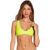 image:imageVolcom Womens Simply Seemless V Neck Swimsuit Bikini TopLime