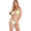 image:imageVolcom Womens Simply Seemless V Neck Swimsuit Bikini TopLime Ice