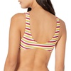 image:imageVolcom Womens Simply Seemless V Neck Swimsuit Bikini TopMulti Stripe