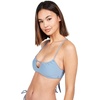 image:imageVolcom Womens Womens Simply Solid Scoop Neck Bikini Top Neck Bikini TopAqua