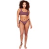 image:imageVolcom Womens Womens Simply Solid Scoop Neck Bikini Top Neck Bikini TopEggplant