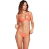 image:imageVolcom Womens Bikini Top Removable Cups Adjustable Straps Underwire Support Beach amp Pool WearDark Coral