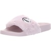 image:imageVolcom Womens Faux Fur Slide Sandals  CrissCross Strap Slippers with Plush FootbedLight Purple