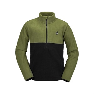 image:imageVolcom Boys Polar Fleece Mock Neck 14 Zip Snowboard Base LayerMilitary S4