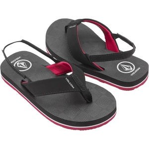 image:imageVolcom Little Kids Unisex Victor Heelstrap SandalBlackRed