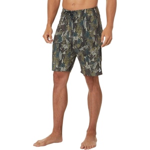 image:imageVolcom Mens 16 Elastic Waist Swim Trunks Stretchable UPF 50 Quick Dry Swim BottomsCamouflage Stone