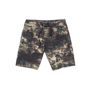 image:imageVolcom Mens 16 Elastic Waist Swim Trunks Stretchable UPF 50 Quick Dry Swim BottomsCovert Green