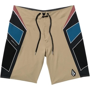 image:imageVolcom Mens 16 Elastic Waist Swim Trunks Stretchable UPF 50 Quick Dry Swim BottomsKhakhaki