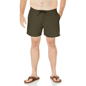 image:imageVolcom Mens 16 Elastic Waist Swim Trunks Stretchable UPF 50 Quick Dry Swim BottomsMilitary