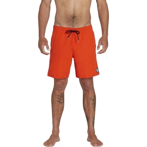 image:imageVolcom Mens 16 Elastic Waist Swim Trunks Stretchable UPF 50 Quick Dry Swim BottomsPepper Red