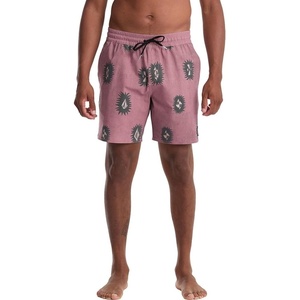 image:imageVolcom Mens 17 Elastic Waist Swim Trunks Stretchable UPF 50 Quick Dry Swim BottomsStone Rose