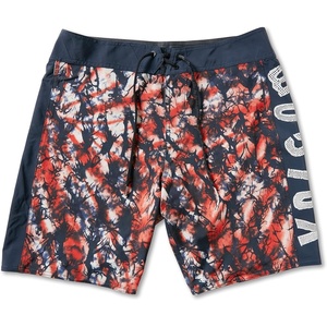 image:imageVolcom Mens 19 ModTech Board Shorts Performance UPF 50 Sun Protection QuickDry Swim BottomsBlue Steel