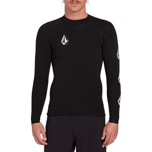 image:imageVolcom Mens Compression Fit Long Sleeve Rashguard  UPF 50 Sun Protection QuickDry Performance ShirtCaviar