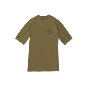 image:imageVolcom Mens Compression Fit Short Sleeve Rashguard  UPF 50 QuickDry UV Protection Performance ShirtArmy